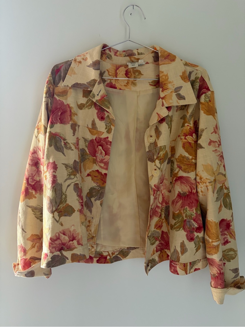 Floral Cropped Jacket - Coldwater Creek - A very Ralph Lauren Inspired print